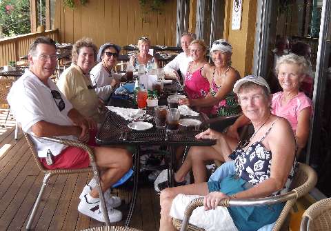 At lunch at Turtles on Siesta Key